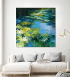 Water Lilies II by Julia Purinton on GIANT ART - green garden