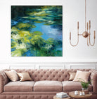 Water Lilies II by Julia Purinton on GIANT ART - green garden