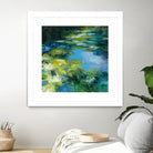Water Lilies II by Julia Purinton on GIANT ART - green garden