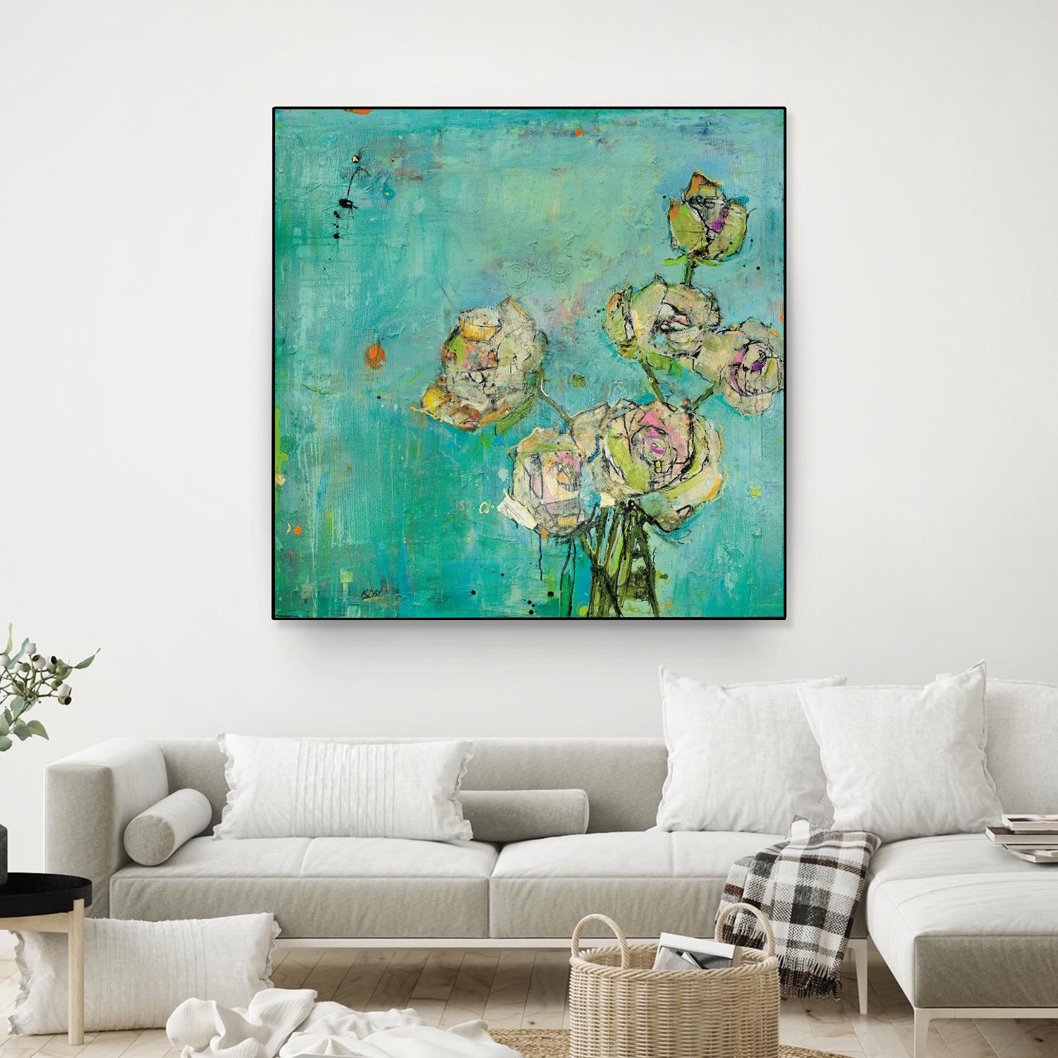 Effulgence by Kellie Day on GIANT ART - beige floral