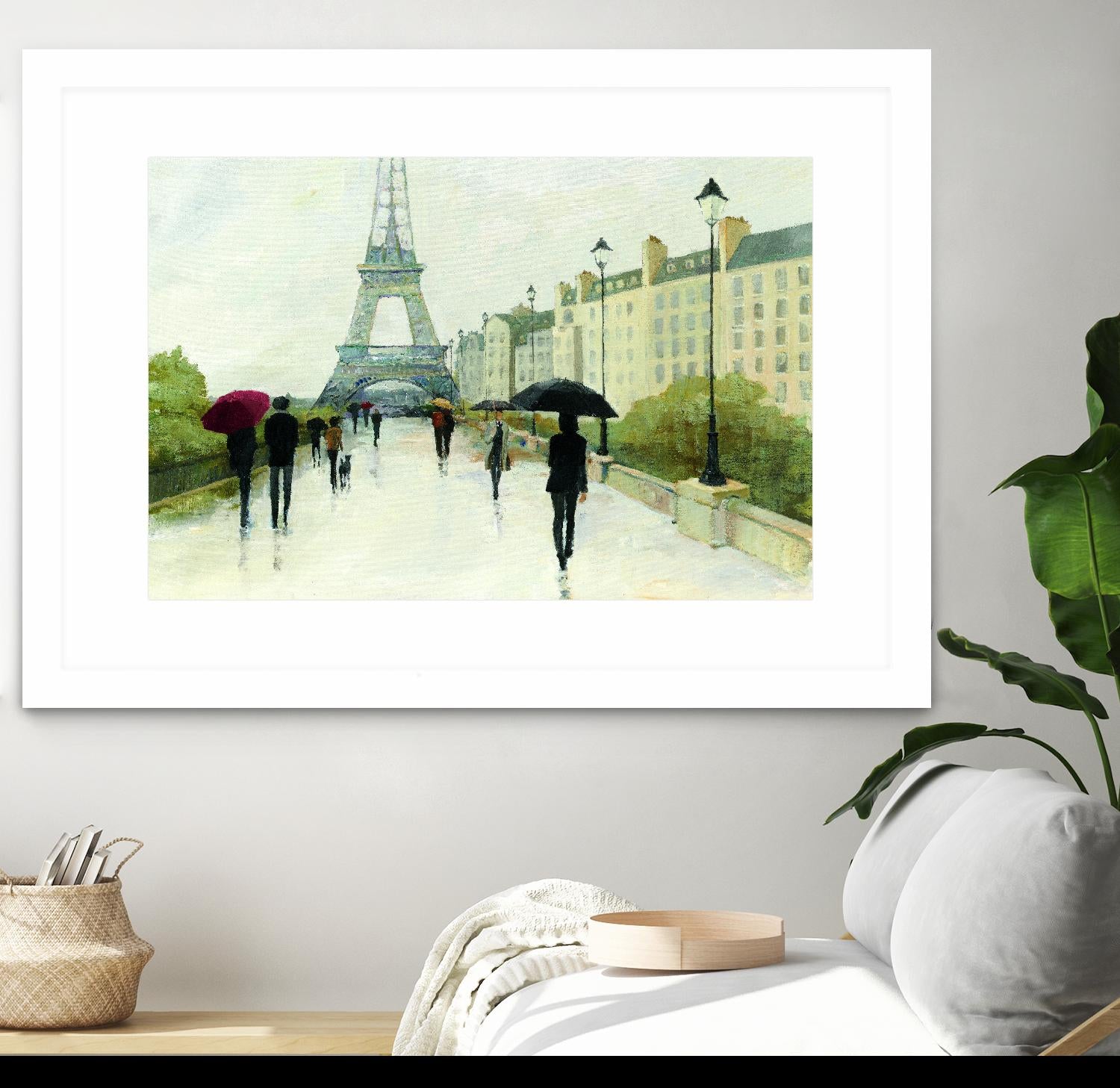Eiffel in the Rain Marsala Umbrella by Avery Tillmon on GIANT ART - green everyday life