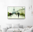 Eiffel in the Rain Marsala Umbrella by Avery Tillmon on GIANT ART - green everyday life