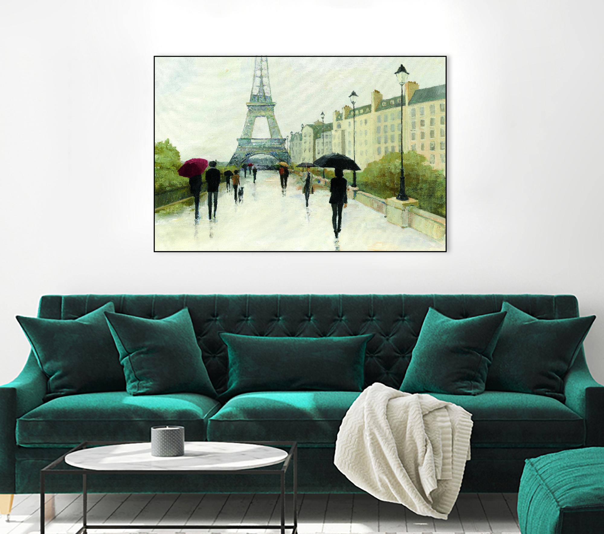Eiffel in the Rain Marsala Umbrella by Avery Tillmon on GIANT ART - green everyday life