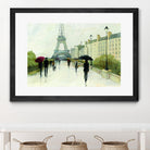 Eiffel in the Rain Marsala Umbrella by Avery Tillmon on GIANT ART - green everyday life