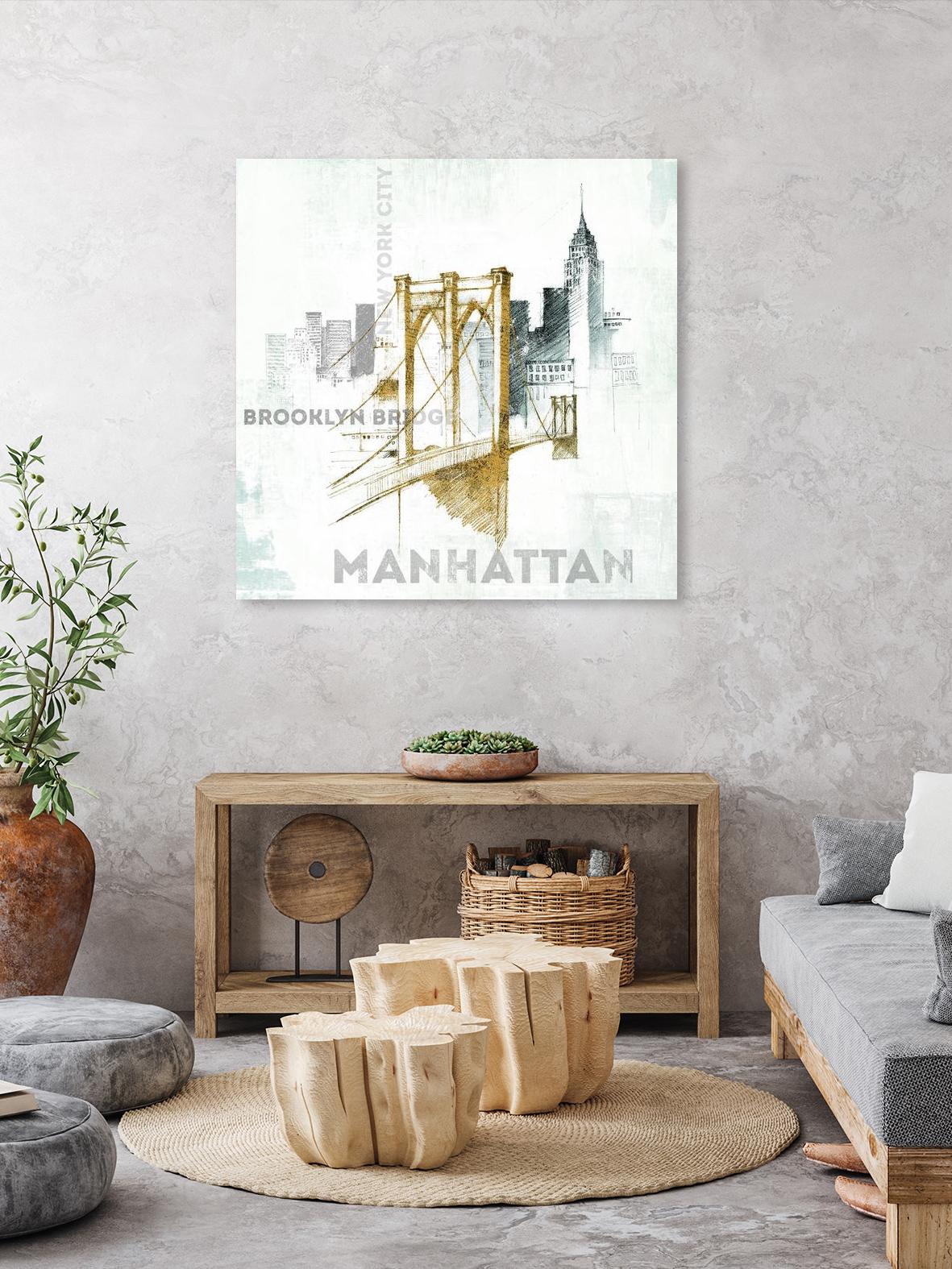 Brooklyn Bridge by Avery Tillmon on GIANT ART - grey city scene