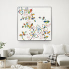 Rainbow Vines with Berries by Moira Hershey on GIANT ART - multi plants & trees natures