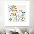 Rainbow Vines with Berries by Moira Hershey on GIANT ART - multi plants & trees natures