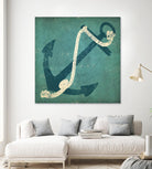 Nautical Anchor Blue by Ryan Fowler on GIANT ART - white nautical