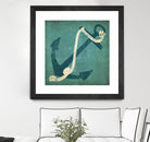 Nautical Anchor Blue by Ryan Fowler on GIANT ART - white nautical