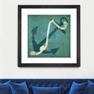 Nautical Anchor Blue by Ryan Fowler on GIANT ART - white nautical