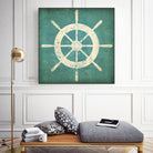 Nautical Shipwheel Blue by Ryan Fowler on GIANT ART - white nautical