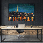 Paris Nights Blue I by James Wiens on GIANT ART - yellow city scene