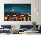 Paris Nights Blue I by James Wiens on GIANT ART - yellow city scene