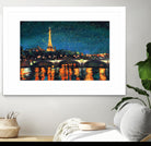 Paris Nights Blue I by James Wiens on GIANT ART - blue architecture eiffel tower