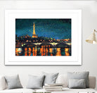 Paris Nights Blue I by James Wiens on GIANT ART - blue architecture eiffel tower