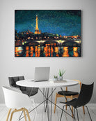 Paris Nights Blue I by James Wiens on GIANT ART - yellow city scene