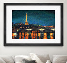 Paris Nights Blue I by James Wiens on GIANT ART - blue architecture eiffel tower