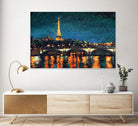 Paris Nights Blue I by James Wiens on GIANT ART - blue architecture eiffel tower