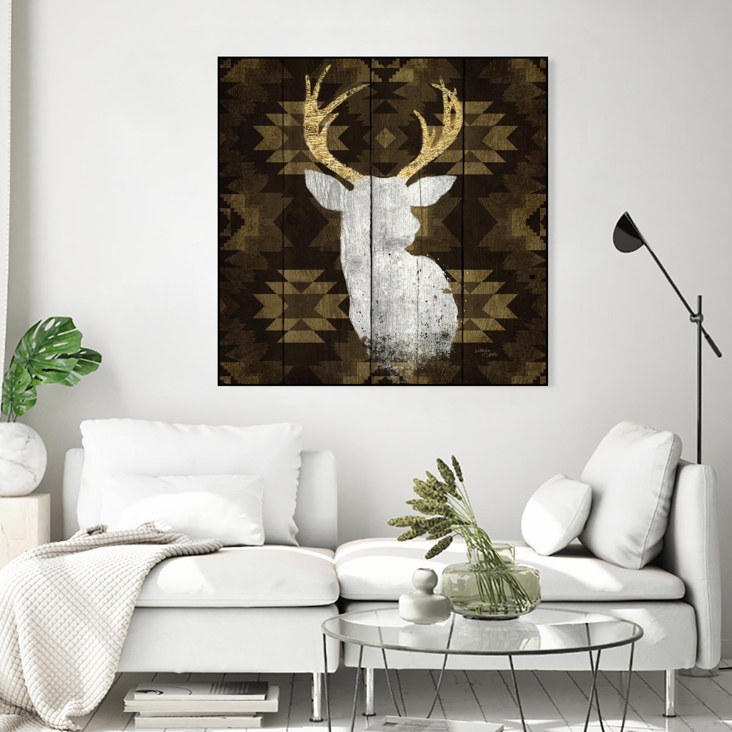 Precious Antlers II by Wellington Studio on GIANT ART - beige country look