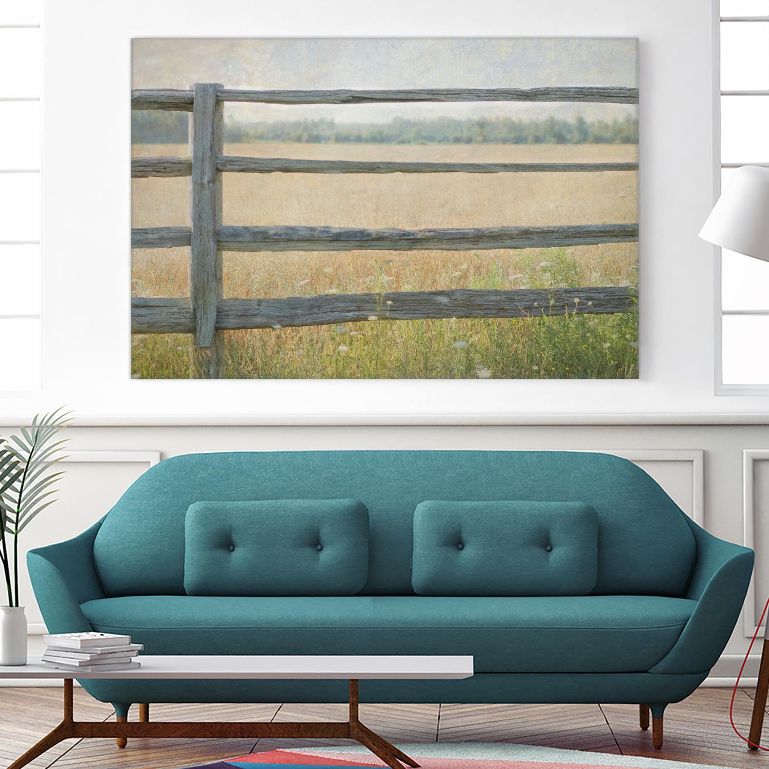 Edge of the Field by Elizabeth Urquhart on GIANT ART - grey landscape