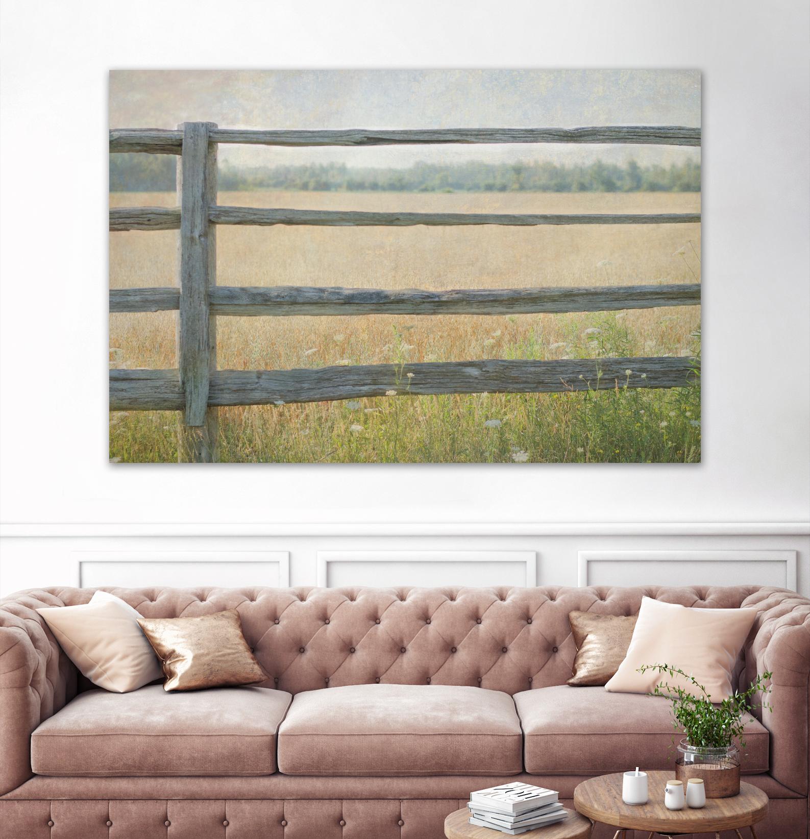 Edge of the Field by Elizabeth Urquhart on GIANT ART - grey landscape