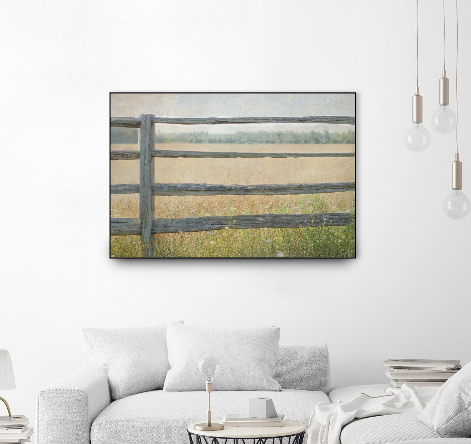 Edge of the Field by Elizabeth Urquhart on GIANT ART - grey landscape