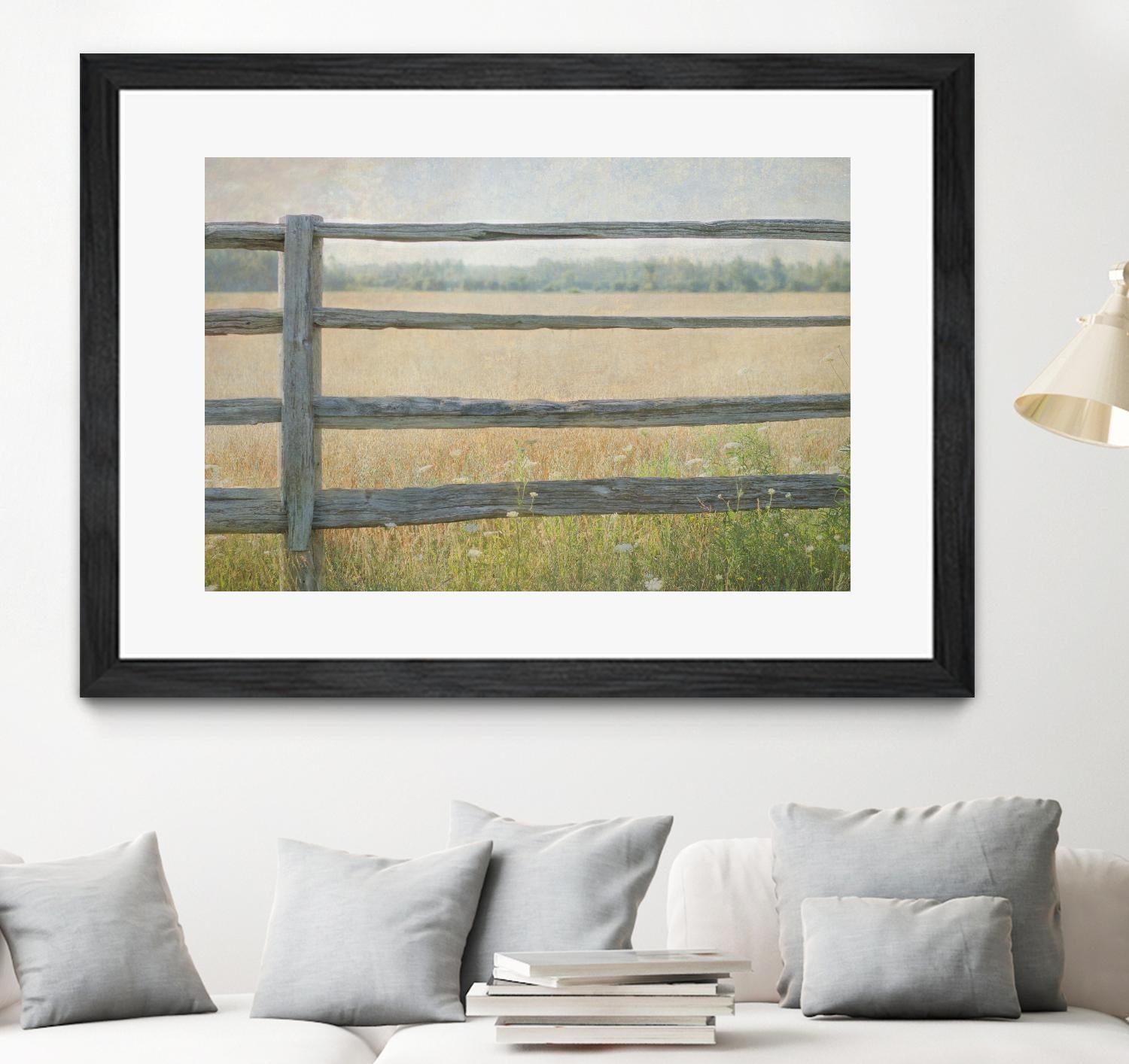 Edge of the Field by Elizabeth Urquhart on GIANT ART - grey landscape