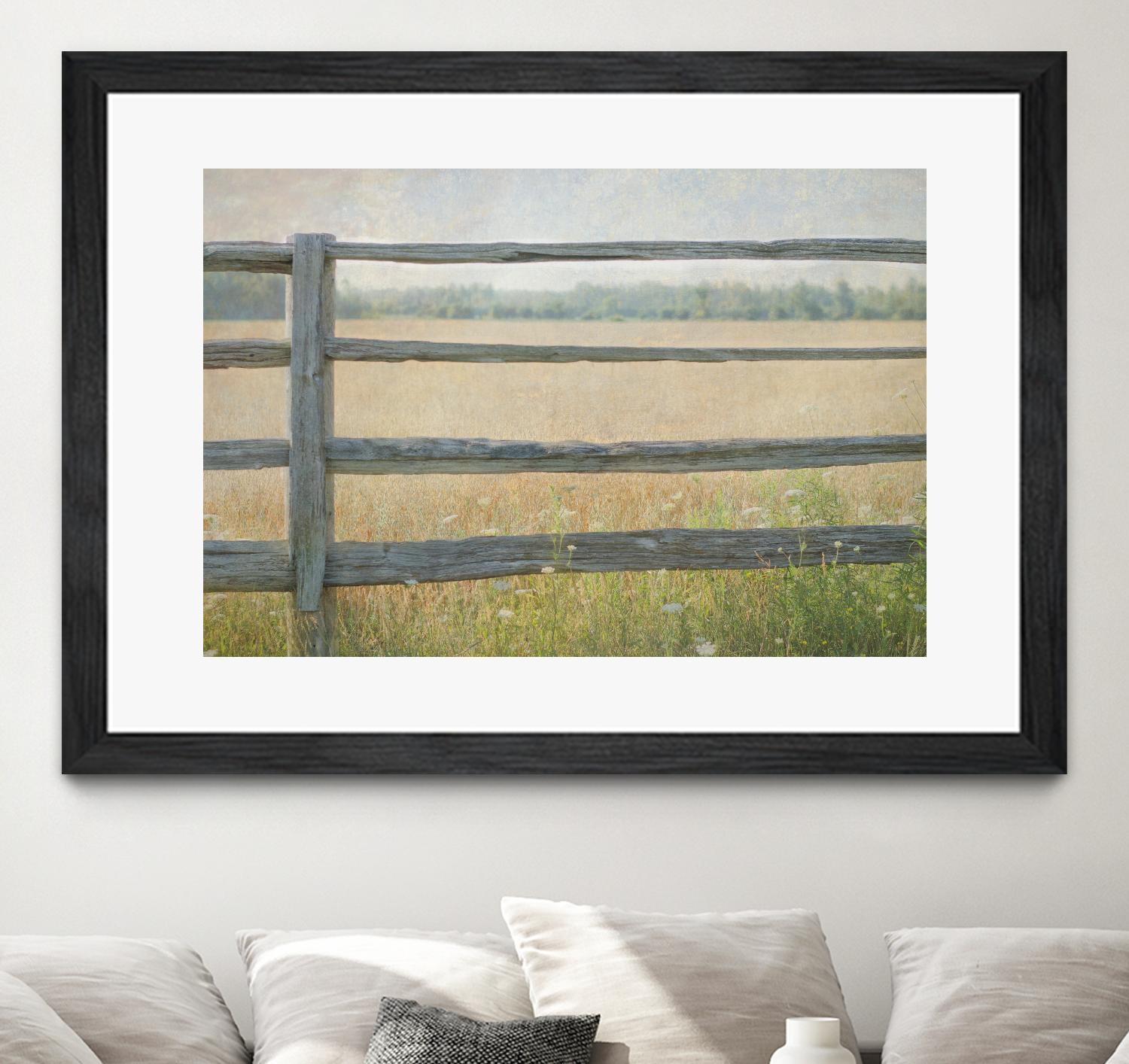 Edge of the Field by Elizabeth Urquhart on GIANT ART - grey landscape