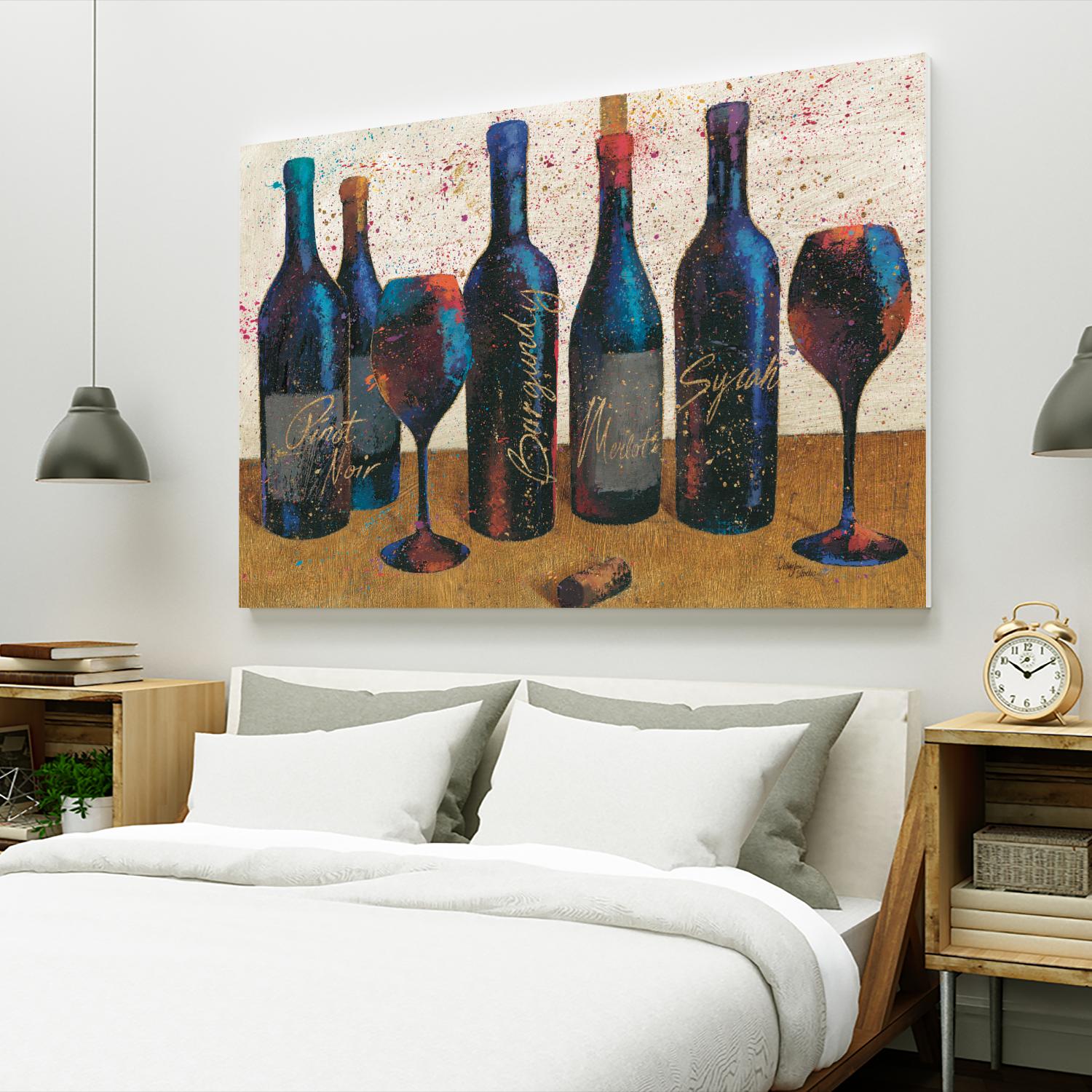 Wine Splash Light I by Wellington Studio on GIANT ART - blue fruit-food-drink
