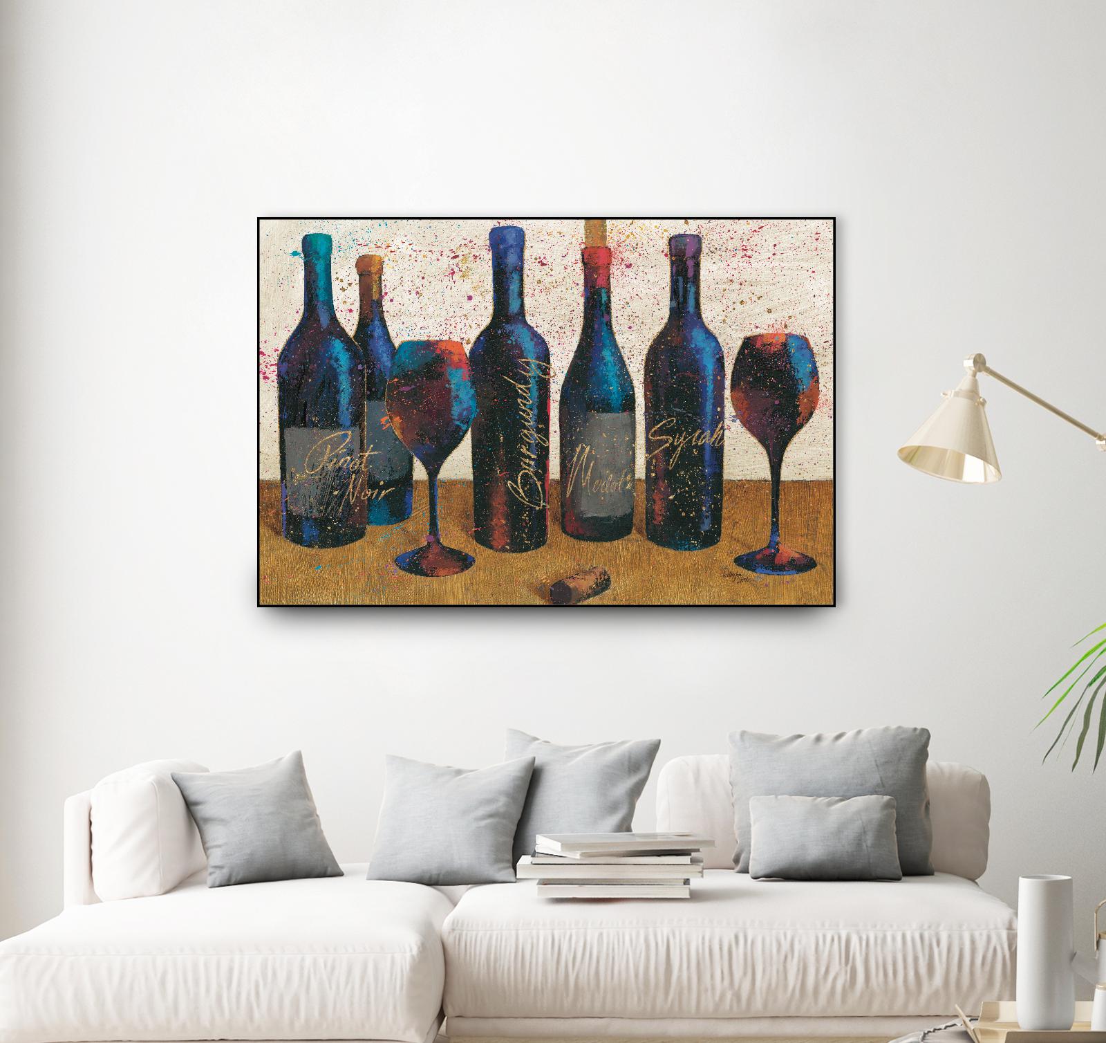 Wine Splash Light I by Wellington Studio on GIANT ART - blue fruit-food-drink