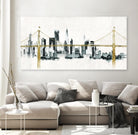 Bridge and Skyline by Avery Tillmon on GIANT ART - black city scene