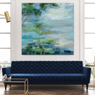 Lily Pond I by Silvia Vassileva on GIANT ART - blue landscape