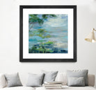 Lily Pond I by Silvia Vassileva on GIANT ART - blue landscape