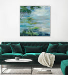 Lily Pond I by Silvia Vassileva on GIANT ART - blue landscape