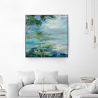 Lily Pond I by Silvia Vassileva on GIANT ART - blue landscape