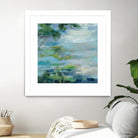Lily Pond I by Silvia Vassileva on GIANT ART - blue landscape