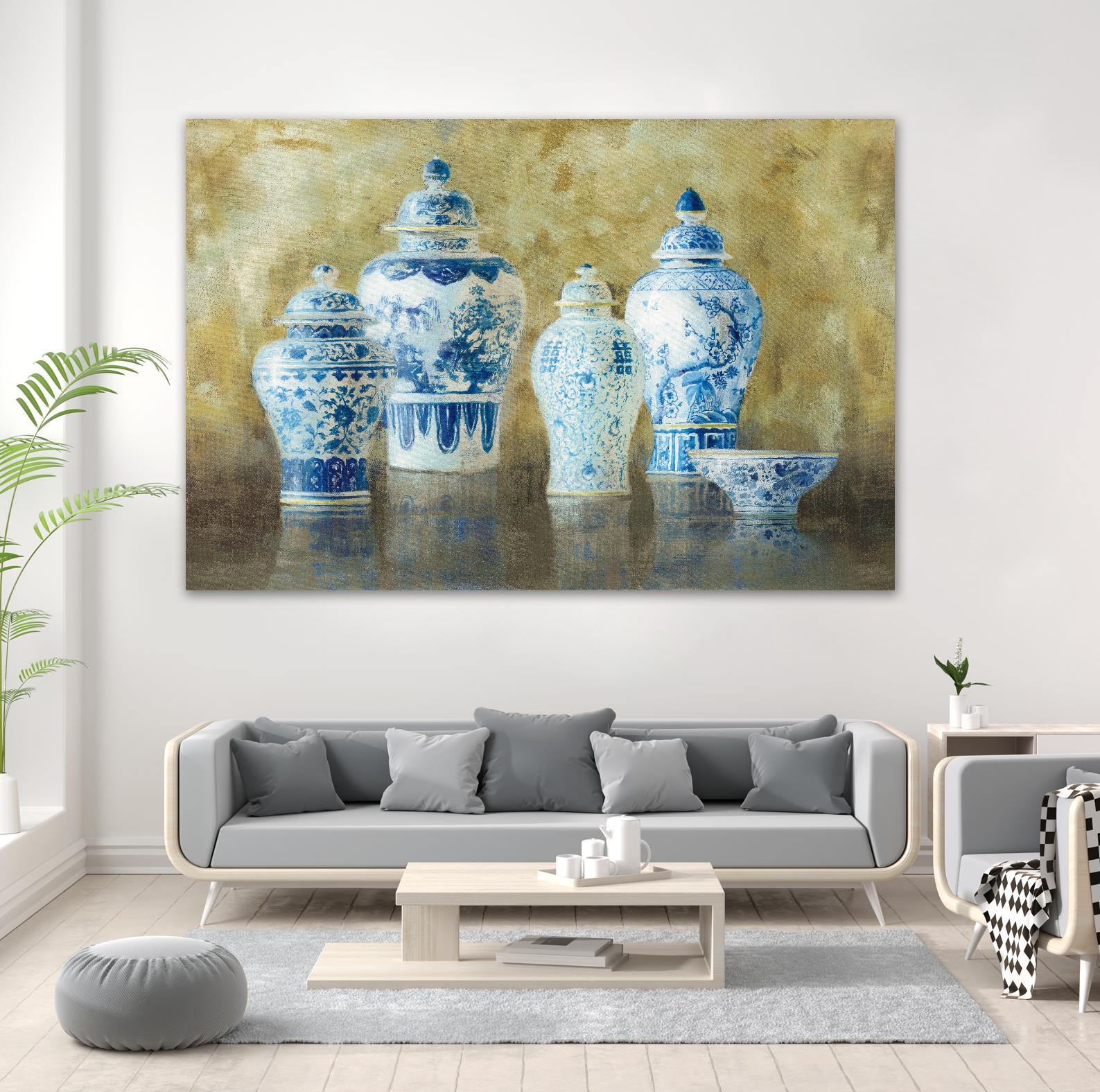 Ginger Jar Still Life 2 by Danhui Nai on GIANT ART - blue pot - dish