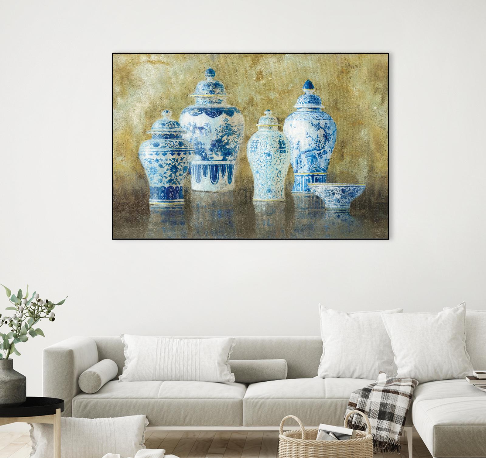 Ginger Jar Still Life 2 by Danhui Nai on GIANT ART - blue pot - dish