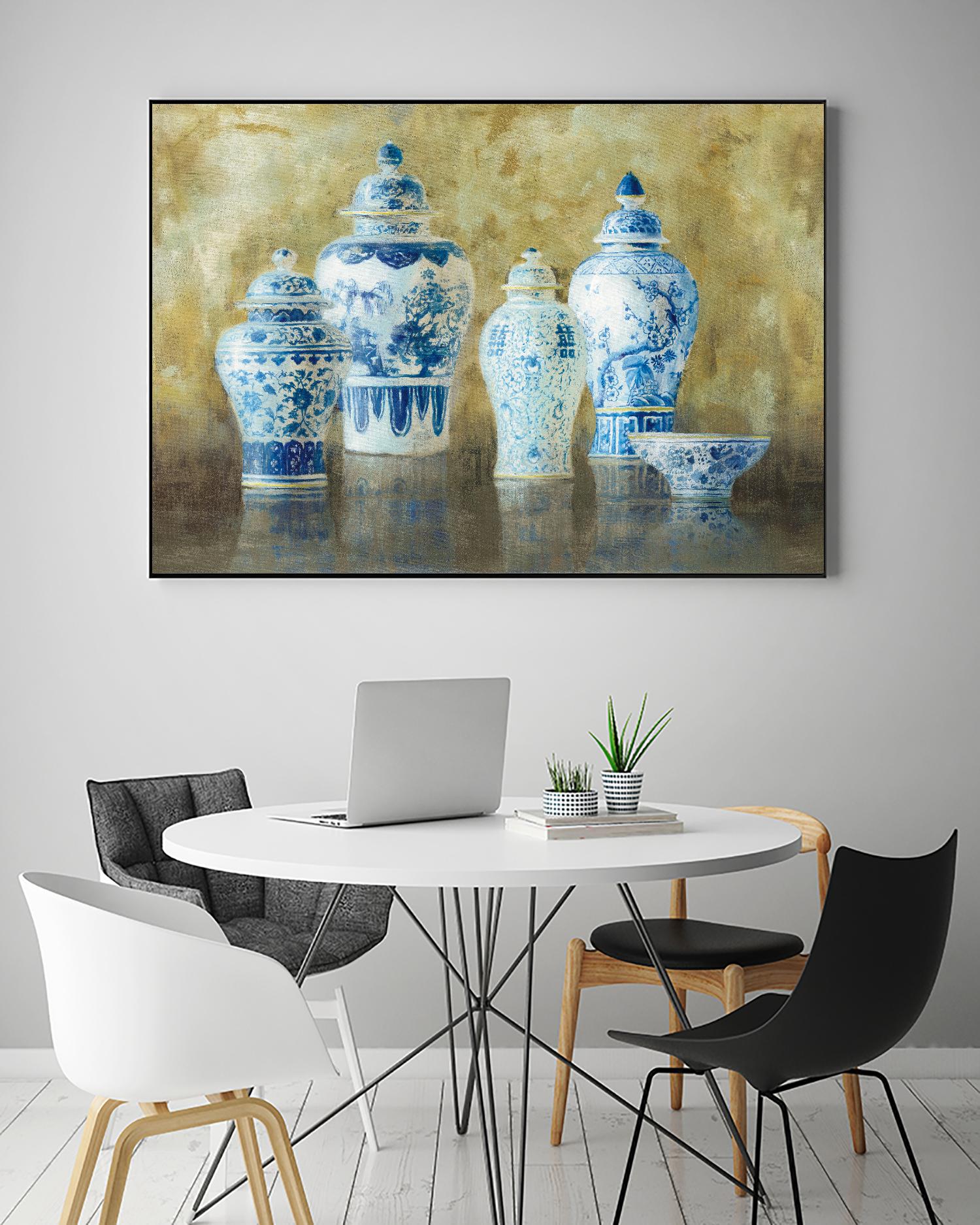 Ginger Jar Still Life 2 by Danhui Nai on GIANT ART - blue pot - dish