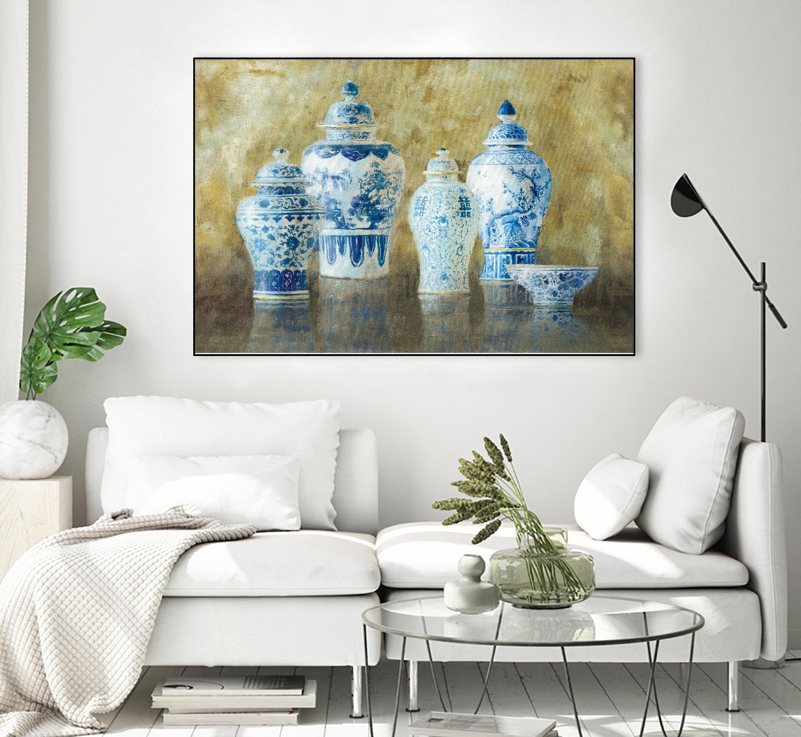 Ginger Jar Still Life 2 by Danhui Nai on GIANT ART - blue pot - dish