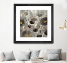 Morning Bloom Greige by Silvia Vassileva on GIANT ART - yellow floral