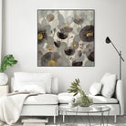 Morning Bloom Greige by Silvia Vassileva on GIANT ART - yellow floral