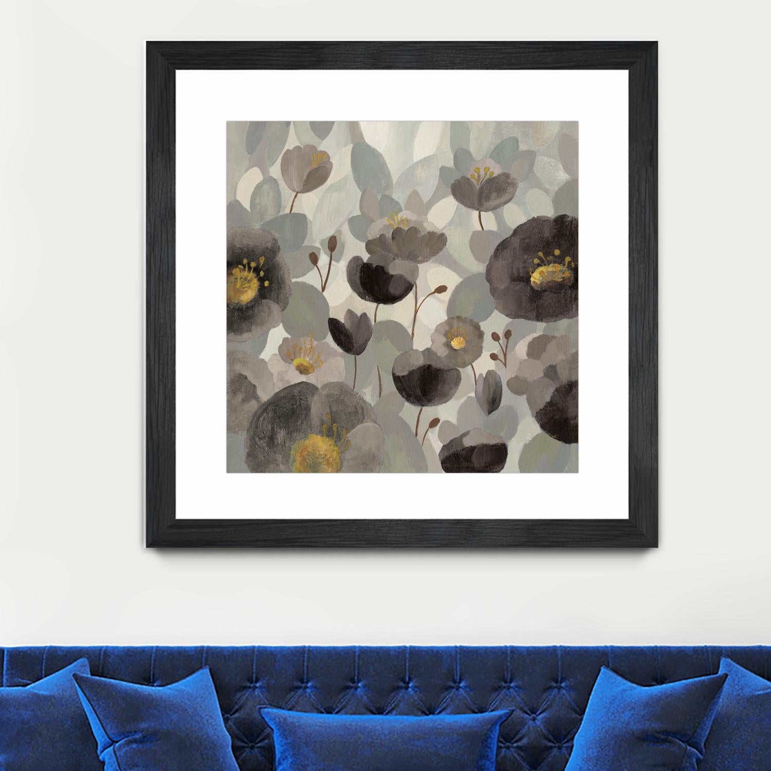 Morning Bloom Greige by Silvia Vassileva on GIANT ART - yellow floral