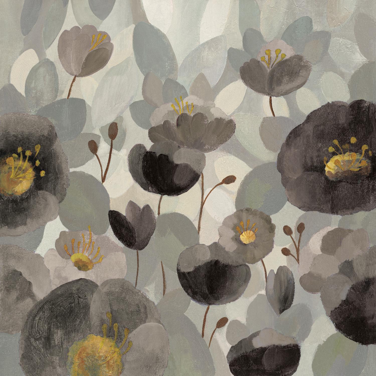 Morning Bloom Greige by Silvia Vassileva on GIANT ART - yellow floral