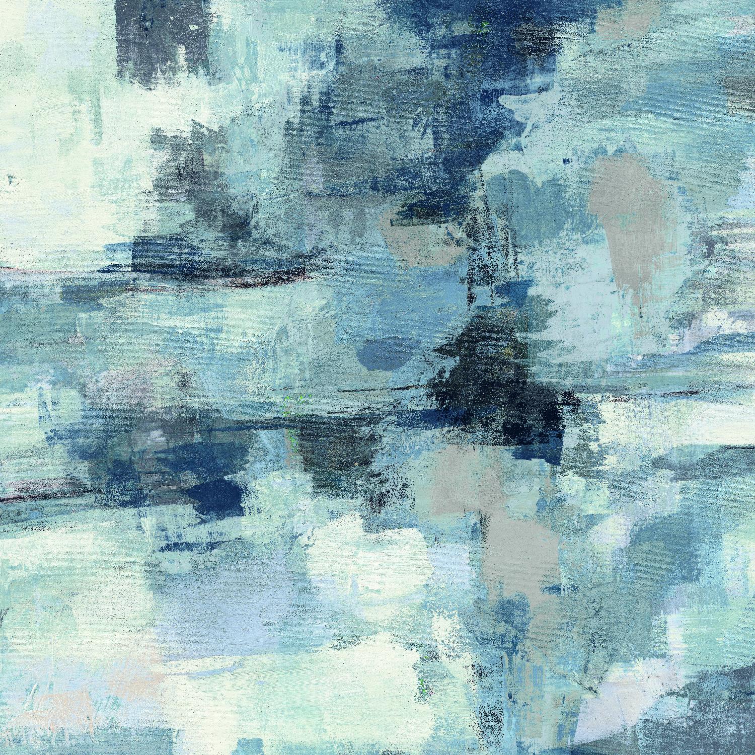 In the Clouds Indigo and Gray Crop by Silvia Vassileva on GIANT ART - white abstract