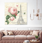 Roses in Paris IV by Katie Pertiet on GIANT ART - beige floral