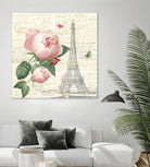 Roses in Paris IV by Katie Pertiet on GIANT ART - beige floral