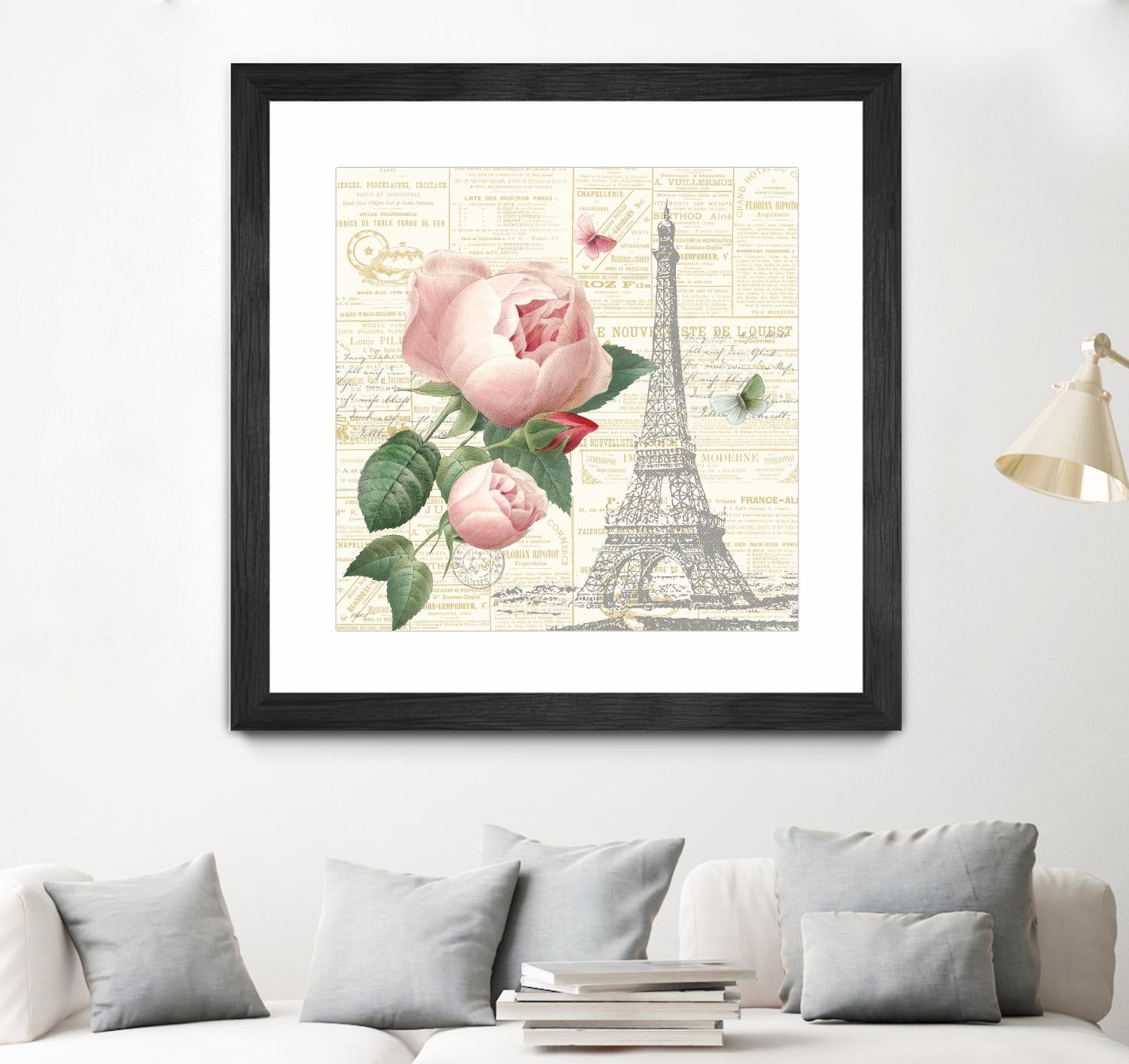 Roses in Paris IV by Katie Pertiet on GIANT ART - beige floral