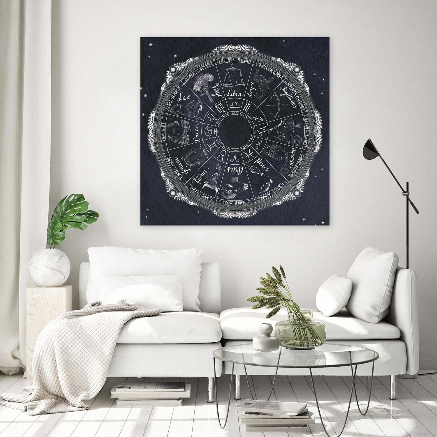 Night Sky Zodiac by Sara Zieve Miller on GIANT ART - grey maps