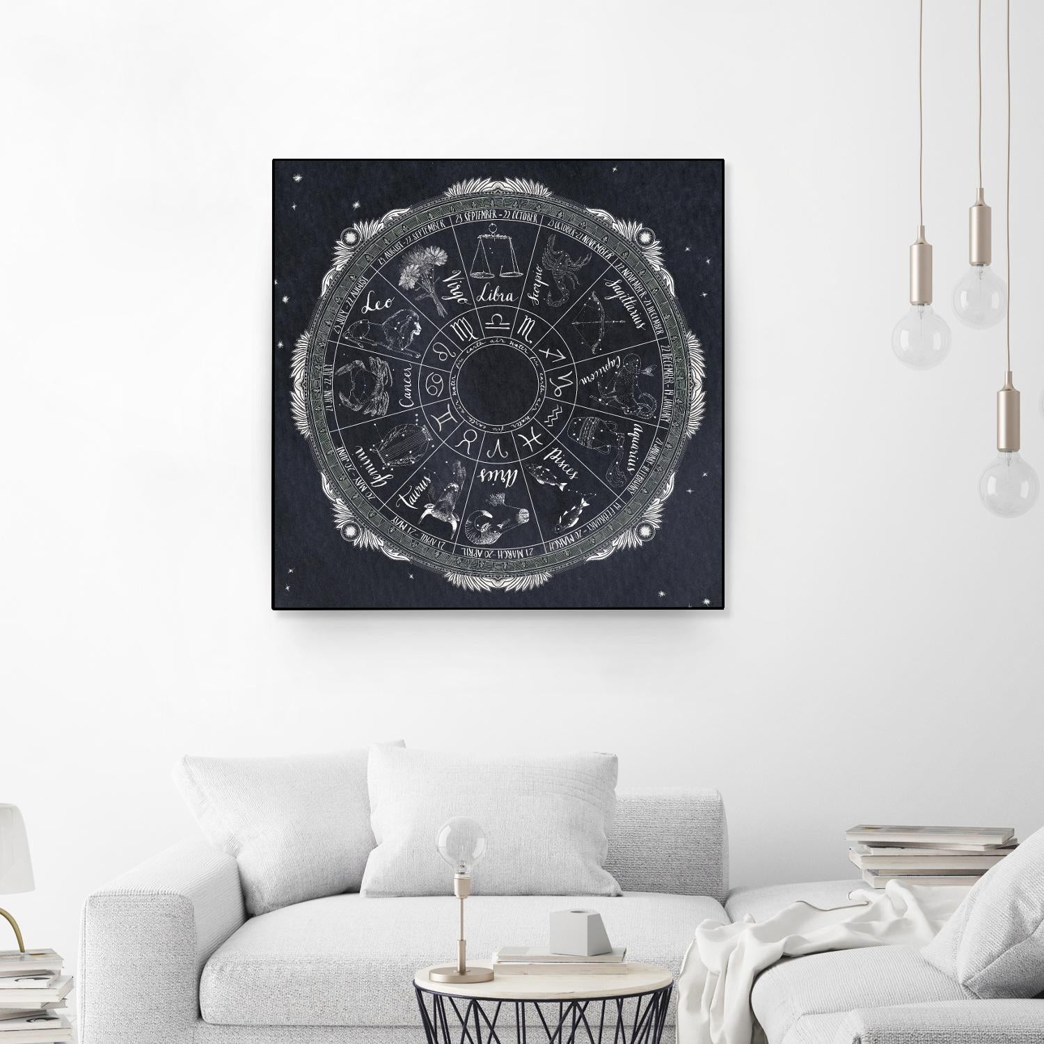 Night Sky Zodiac by Sara Zieve Miller on GIANT ART - grey maps